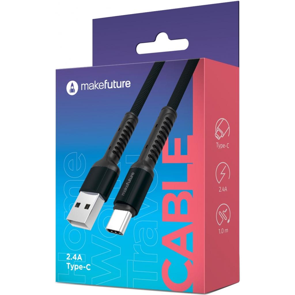 Дата кабель USB 2.0 AM to Type-C 1.0m MakeFuture (MCB-CD1GR) - 1