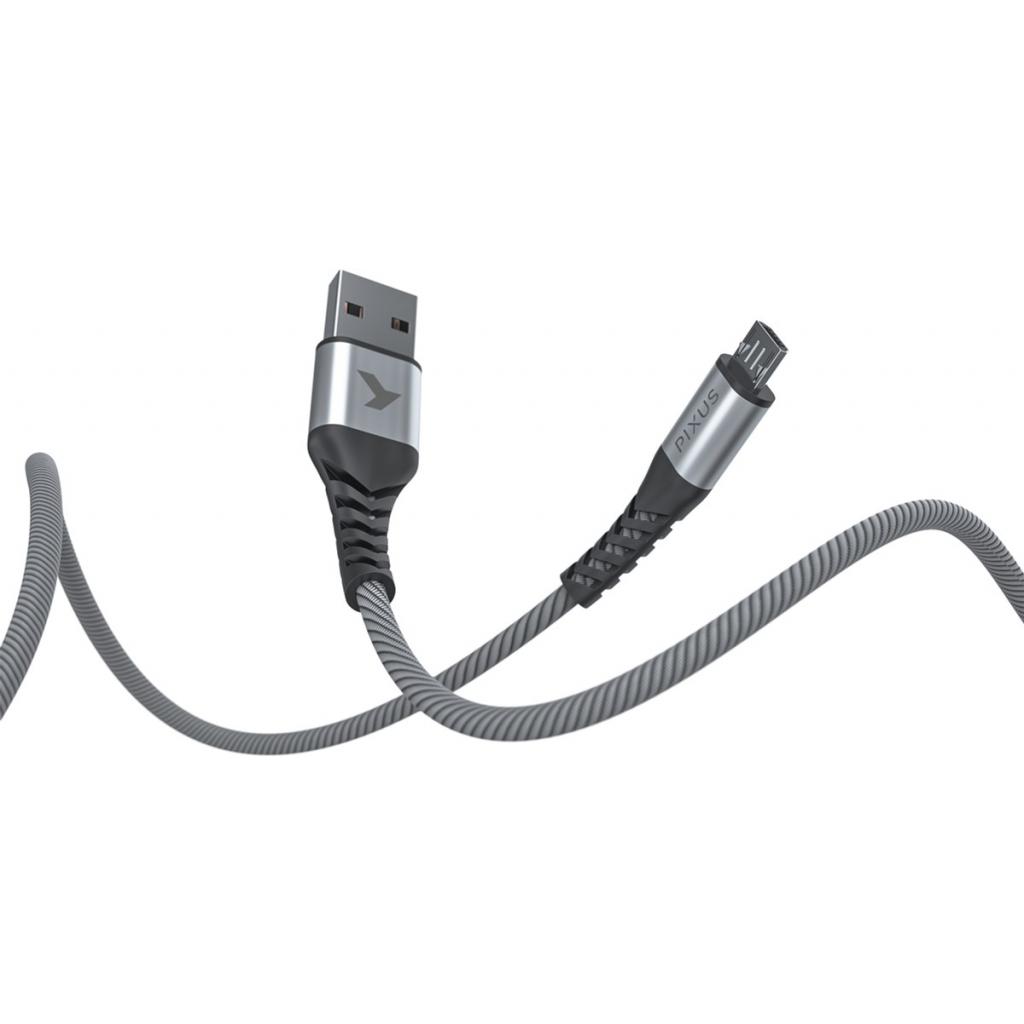 Дата кабель USB 2.0 AM to Micro 5P 1.0m Flex Gray Pixus (4897058531145) - 3 Дата кабель USB 2.0 AM to Micro 5P 1.0m Flex Gray Pixus (4897058531145) - 3