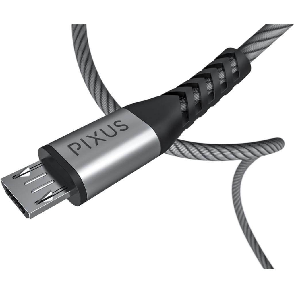 Дата кабель USB 2.0 AM to Micro 5P 1.0m Flex Gray Pixus (4897058531145) - 4 Дата кабель USB 2.0 AM to Micro 5P 1.0m Flex Gray Pixus (4897058531145) - 4