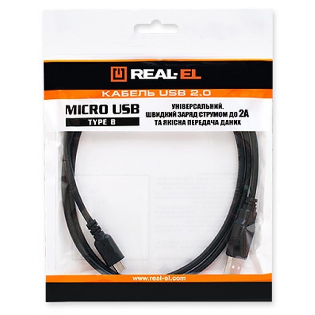 Дата кабель USB 2.0 AM to Micro 5P 2.0m Pro black REAL-EL (EL123500025) - 2 Дата кабель USB 2.0 AM to Micro 5P 2.0m Pro black REAL-EL (EL123500025) - 2