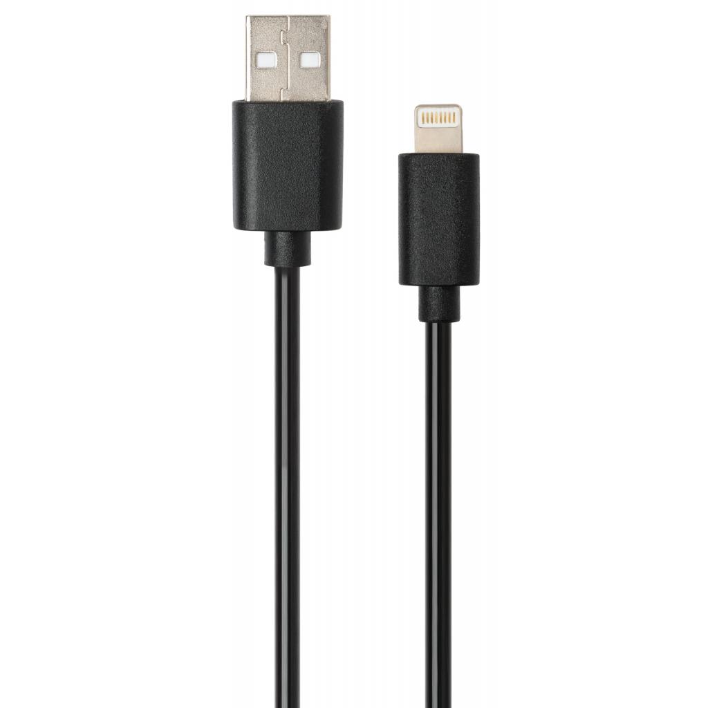 Дата кабель USB 2.0 AM to Lightning 1.8m Spring black Vinga (VCPDCLS1.8BK) - 2