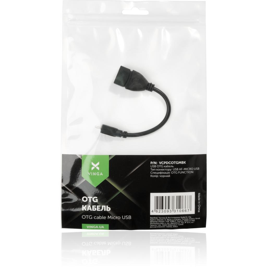 Дата кабель OTG USB 2.0 AF to Micro 5P Vinga (VCPDCOTGMBK) - 3 Дата кабель OTG USB 2.0 AF to Micro 5P Vinga (VCPDCOTGMBK) - 3