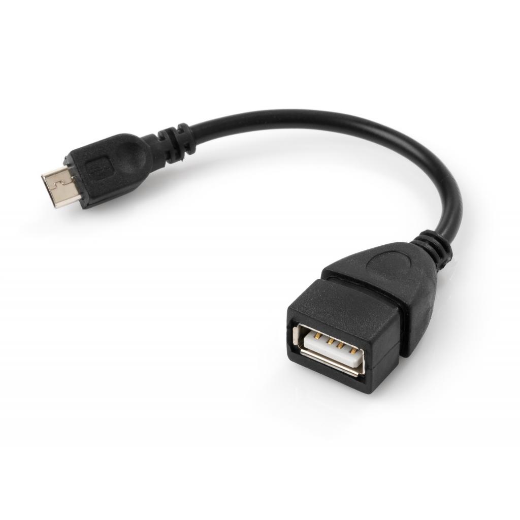 Дата кабель OTG USB 2.0 AF to Micro 5P Vinga (VCPDCOTGMBK)