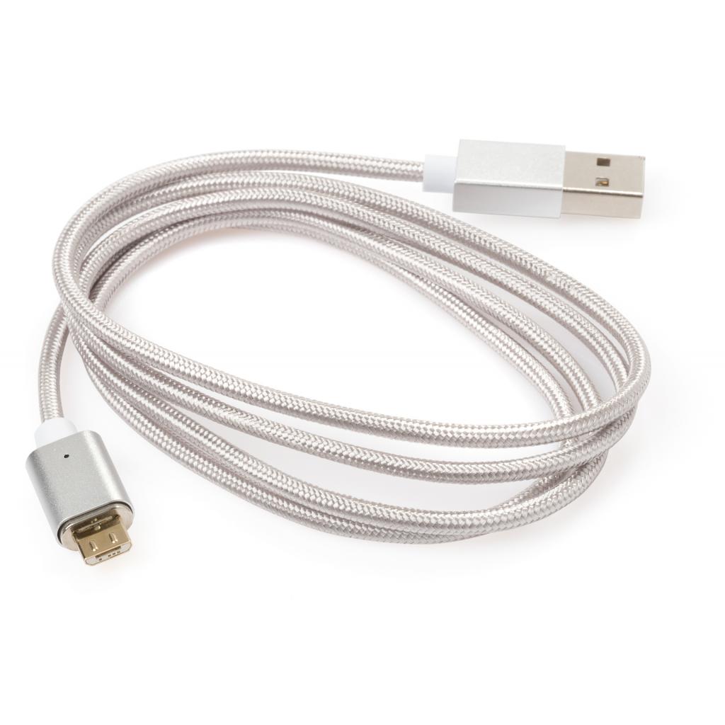 Дата кабель USB 2.0 AM to Micro 5P 1.0m Magnetic Vinga (VCPDCMMAG1S) - 2