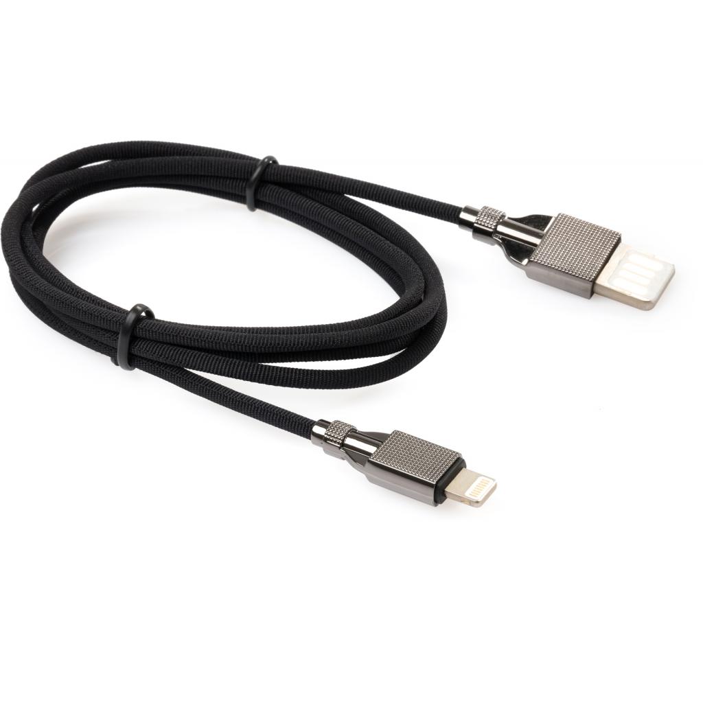 Дата кабель USB 2.0 AM to Lightning 1.0m 2-sides usb nylon black Vinga (VCPDCL2SNB1BK) - 2