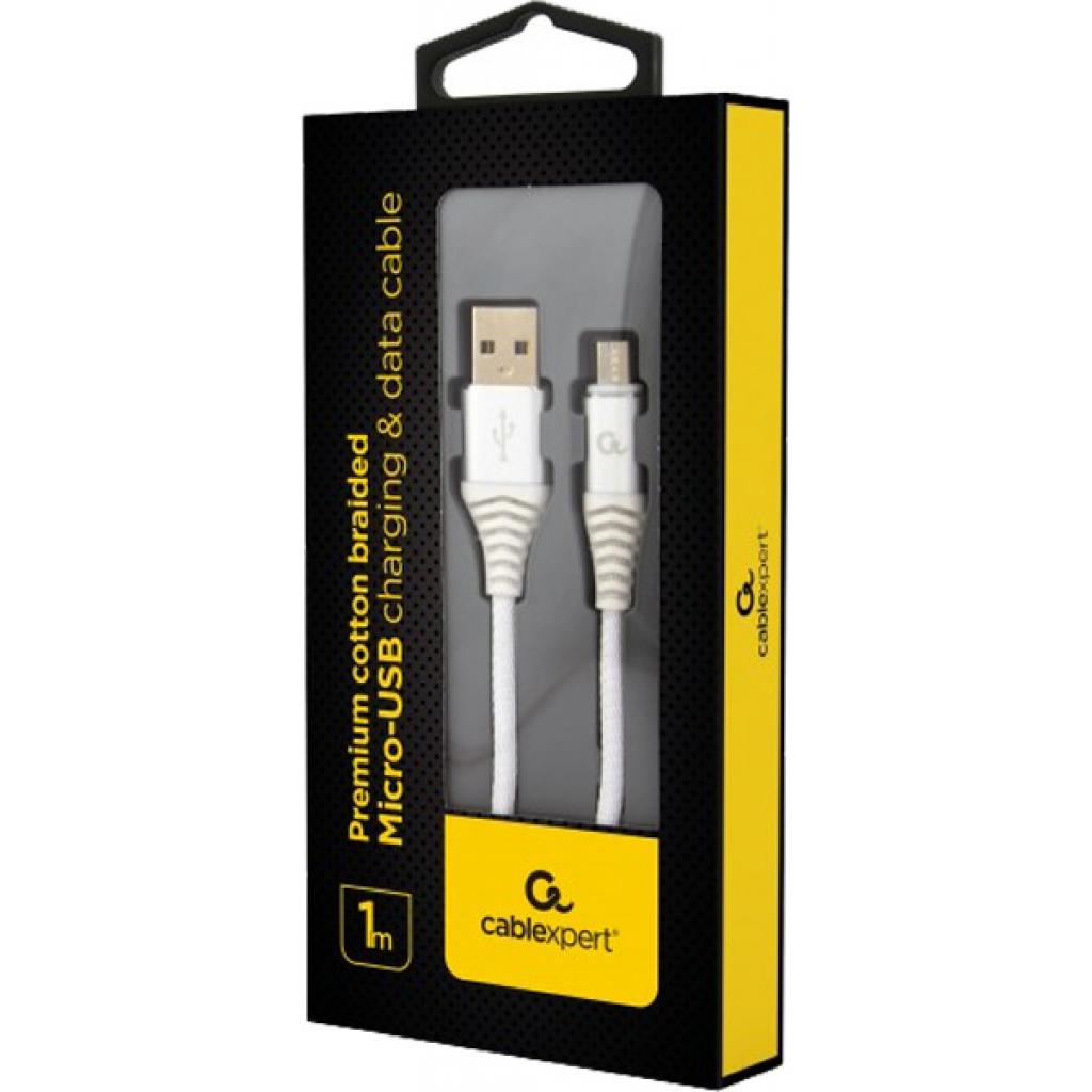 Дата кабель USB 2.0 Micro 5P to AM Cablexpert (CC-USB2B-AMmBM-1M-BW2) - 1 Дата кабель USB 2.0 Micro 5P to AM Cablexpert (CC-USB2B-AMmBM-1M-BW2) - 1