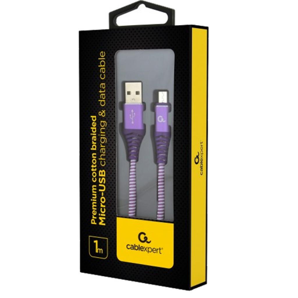 Дата кабель USB 2.0 Micro 5P to AM Cablexpert (CC-USB2B-AMmBM-1M-PW) - 1 Дата кабель USB 2.0 Micro 5P to AM Cablexpert (CC-USB2B-AMmBM-1M-PW) - 1