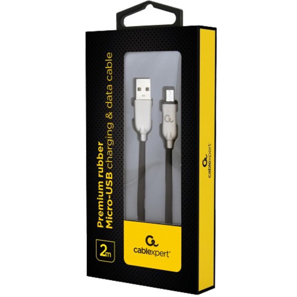 Дата кабель USB 2.0 Micro 5P to AM Cablexpert (CC-USB2R-AMmBM-2M-W) - 1