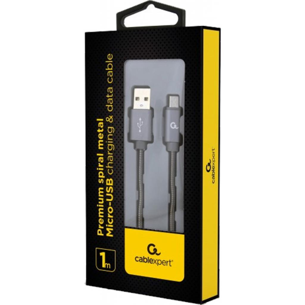 Дата кабель USB 2.0 Micro 5P to AM Cablexpert (CC-USB2S-AMmBM-1M-BG) - 1 Дата кабель USB 2.0 Micro 5P to AM Cablexpert (CC-USB2S-AMmBM-1M-BG) - 1