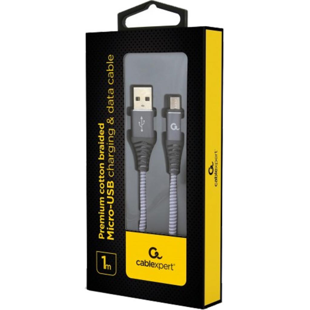 Дата кабель USB 2.0 Micro 5P to AM Cablexpert (CC-USB2B-AMmBM-1M-WB2) - 1 Дата кабель USB 2.0 Micro 5P to AM Cablexpert (CC-USB2B-AMmBM-1M-WB2) - 1