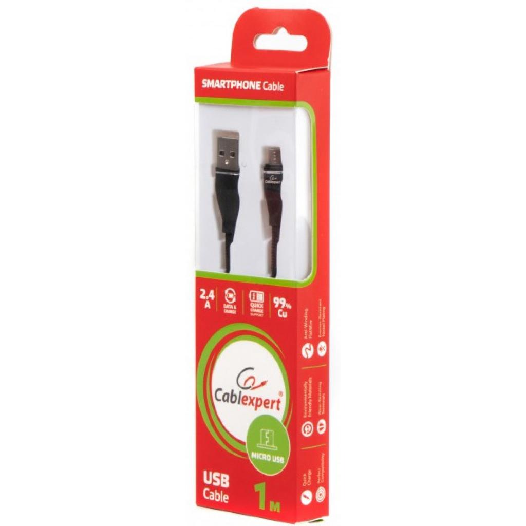 Дата кабель USB 2.0 Micro 5P to AM Cablexpert (CCPB-M-USB-11BK) - 1