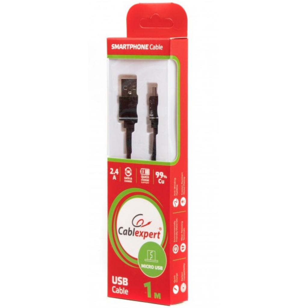 Дата кабель USB 2.0 Micro 5P to AM Cablexpert (CCPB-M-USB-10BK) - 1