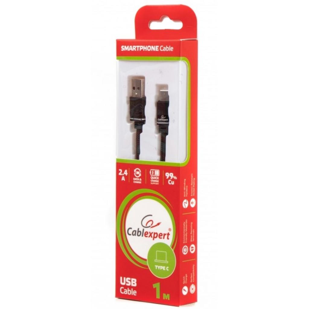 Дата кабель USB 2.0 AM to Type-C 1.0m flat Cablexpert (CCPB-C-USB-10BK) - 1 Дата кабель USB 2.0 AM to Type-C 1.0m flat Cablexpert (CCPB-C-USB-10BK) - 1