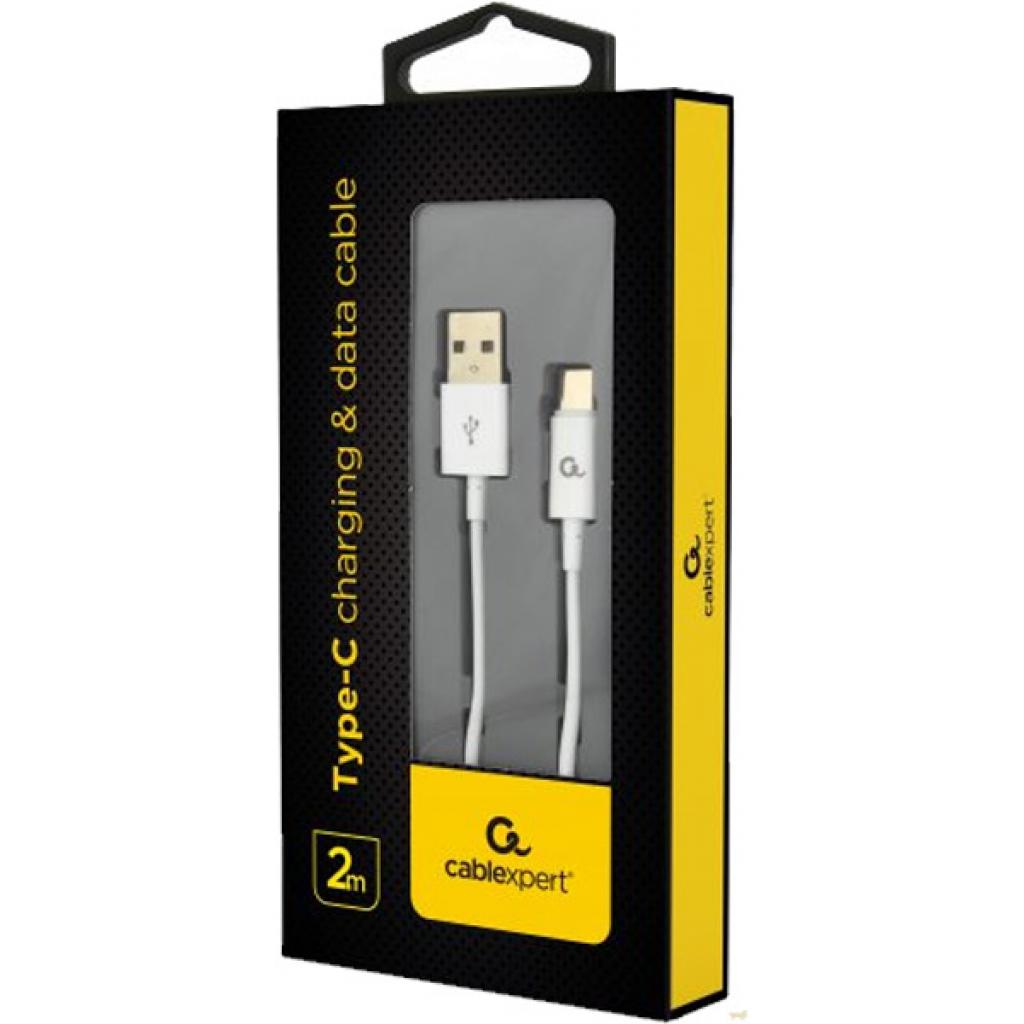 Дата кабель USB 2.0 AM to Type-C 2.0m Cablexpert (CC-USB2P-AMCM-2M-W) - 1 Дата кабель USB 2.0 AM to Type-C 2.0m Cablexpert (CC-USB2P-AMCM-2M-W) - 1