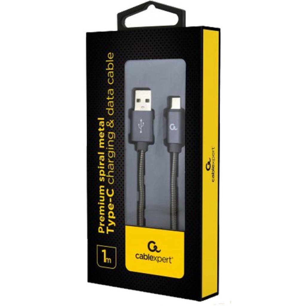 Дата кабель USB 2.0 AM to Type-C 2.0m Cablexpert (CC-USB2S-AMCM-2M-BG) - 1