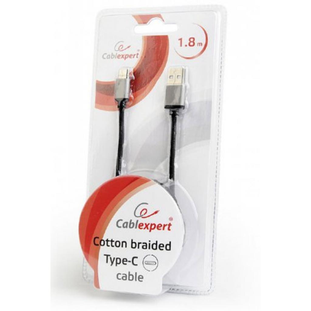 Дата кабель USB 2.0 AM to Type-C 1.8m Cablexpert (CCB-mUSB2B-AMCM-6) - 1