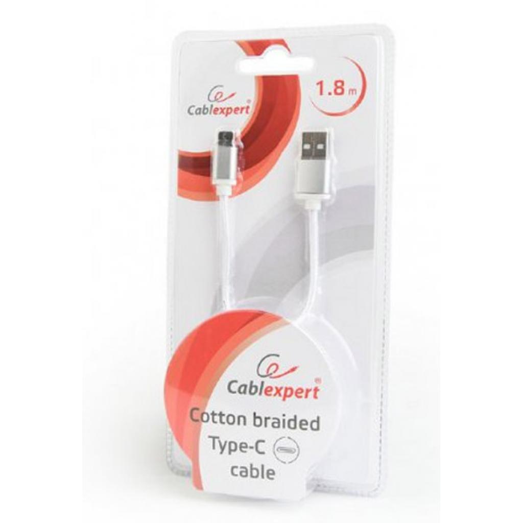 Дата кабель USB 2.0 AM to Type-C 1.8m Cablexpert (CCB-mUSB2B-AMCM-6-S) - 2