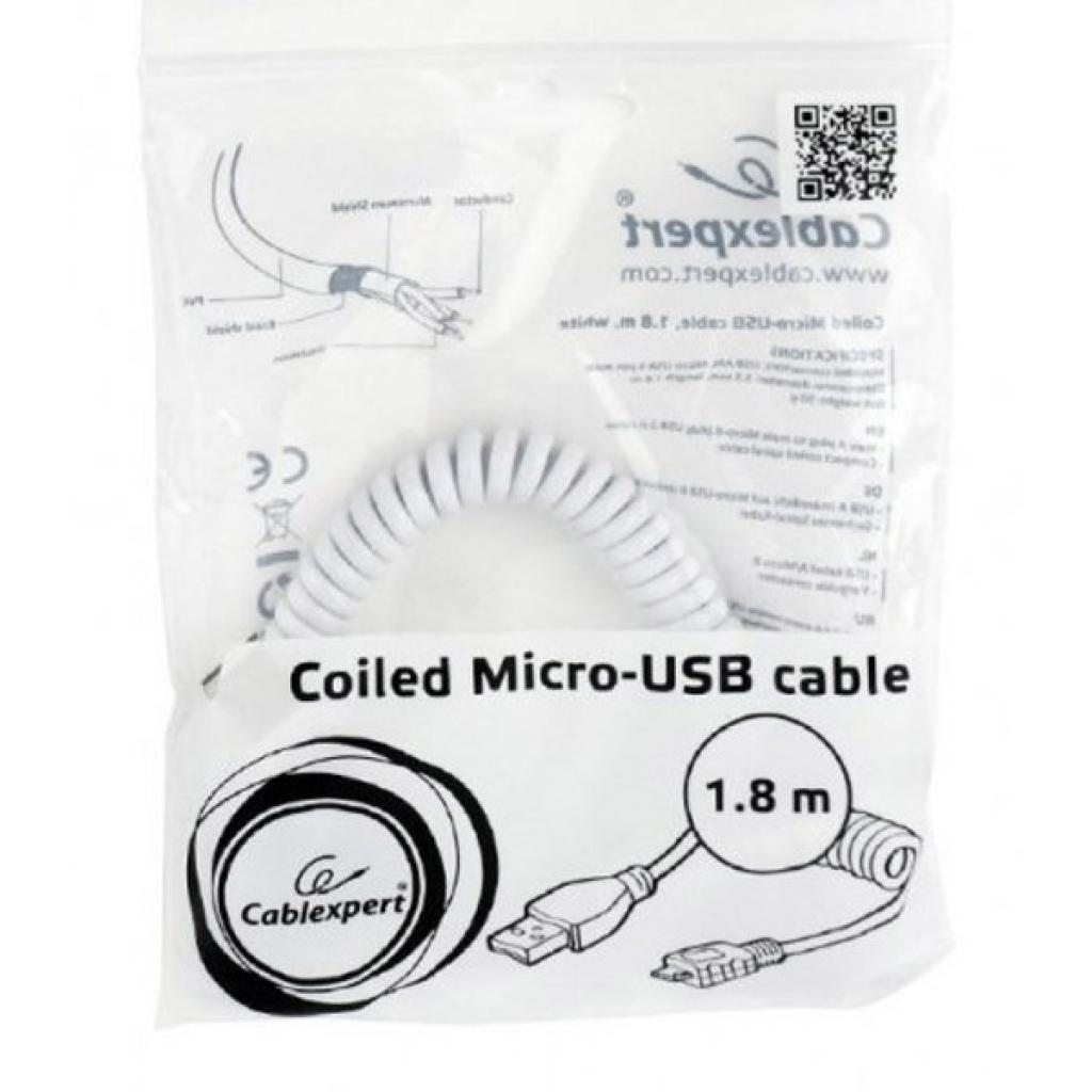 Дата кабель USB 2.0 AM to Micro 5P Cablexpert (CC-mUSB2C-AMBM-6-W) - 4 Дата кабель USB 2.0 AM to Micro 5P Cablexpert (CC-mUSB2C-AMBM-6-W) - 4