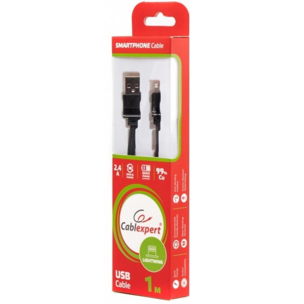 Дата кабель USB 2.0 AM to Lightning 1.0m flat Cablexpert (CCPB-L-USB-10BK) - 1 Дата кабель USB 2.0 AM to Lightning 1.0m flat Cablexpert (CCPB-L-USB-10BK) - 1