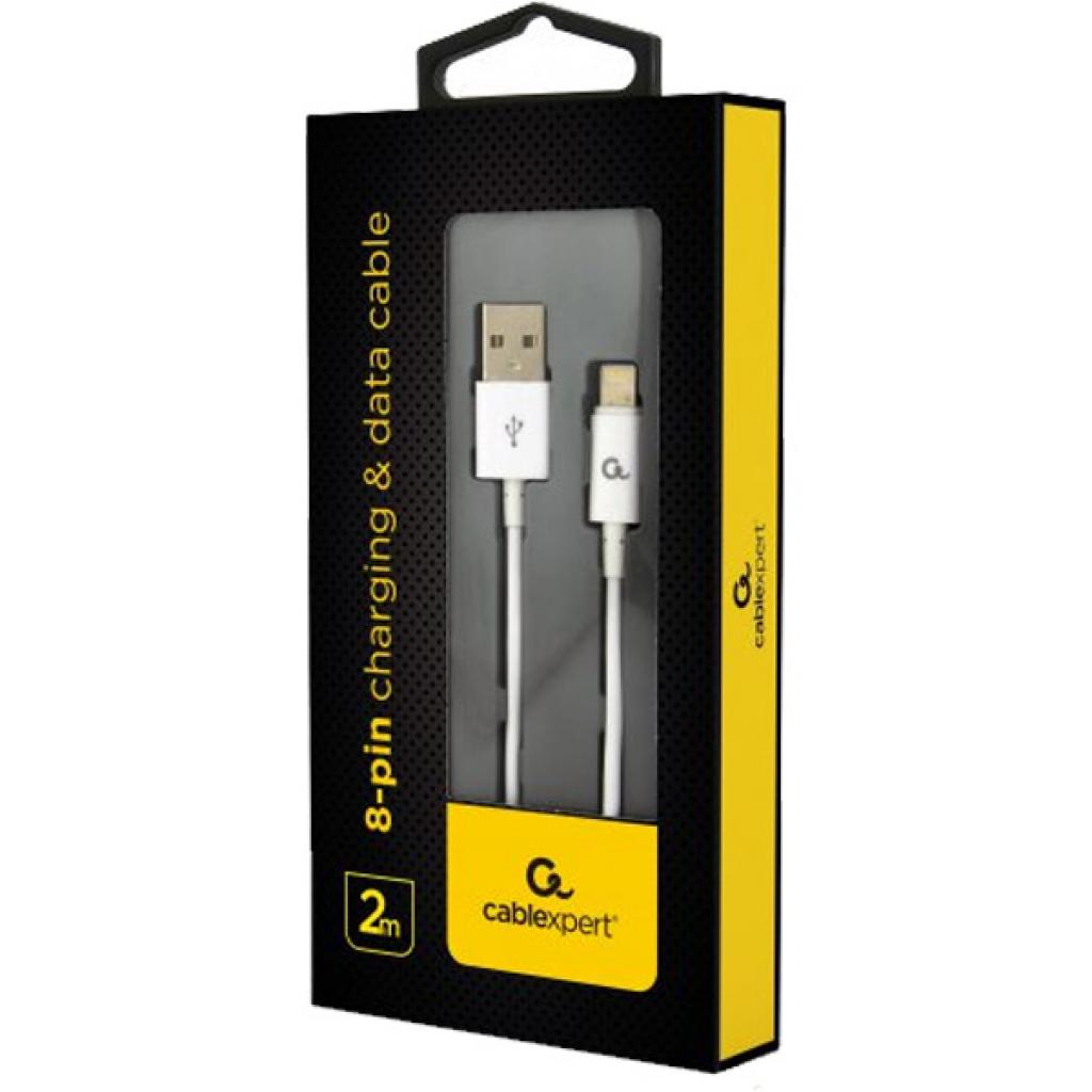 Дата кабель USB 2.0 AM to Lightning 2.0m Cablexpert (CC-USB2P-AMLM-2M-W) - 1