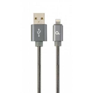 Дата кабель USB 2.0 AM to Lightning 2.0m Cablexpert (CC-USB2S-AMLM-2M-BG)