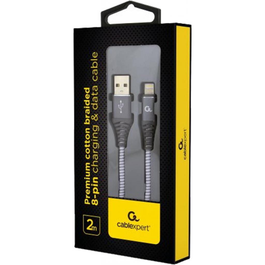 Дата кабель USB 2.0 AM to Lightning 2.0m Cablexpert (CC-USB2B-AMLM-2M-BW2) - 1 Дата кабель USB 2.0 AM to Lightning 2.0m Cablexpert (CC-USB2B-AMLM-2M-BW2) - 1