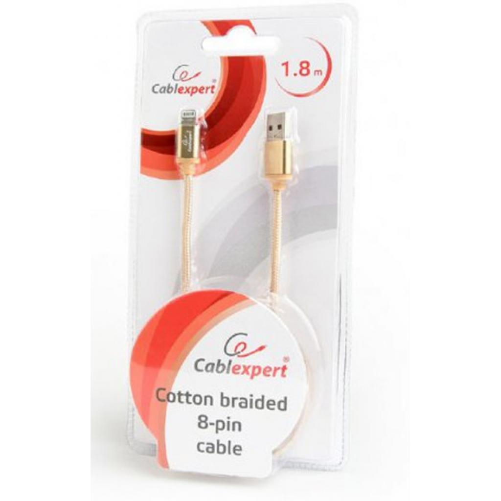 Дата кабель USB 2.0 AM to Lightning 1.8m Cablexpert (CCB-mUSB2B-AMLM-6-G) - 2