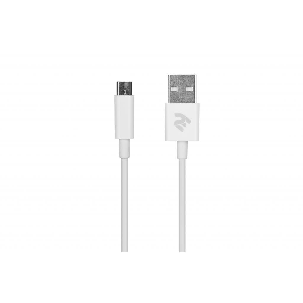 Дата кабель USB 2.0 AM to Micro 5P 1.0m white 2E (2E-CCMAB-WT)
