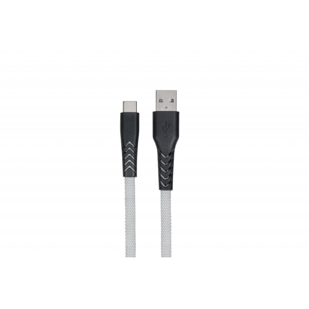 Дата кабель USB 2.0 AM to Type-C 1.0m Flat fabric urban, grey 2E (2E-CCTT-1MGR)