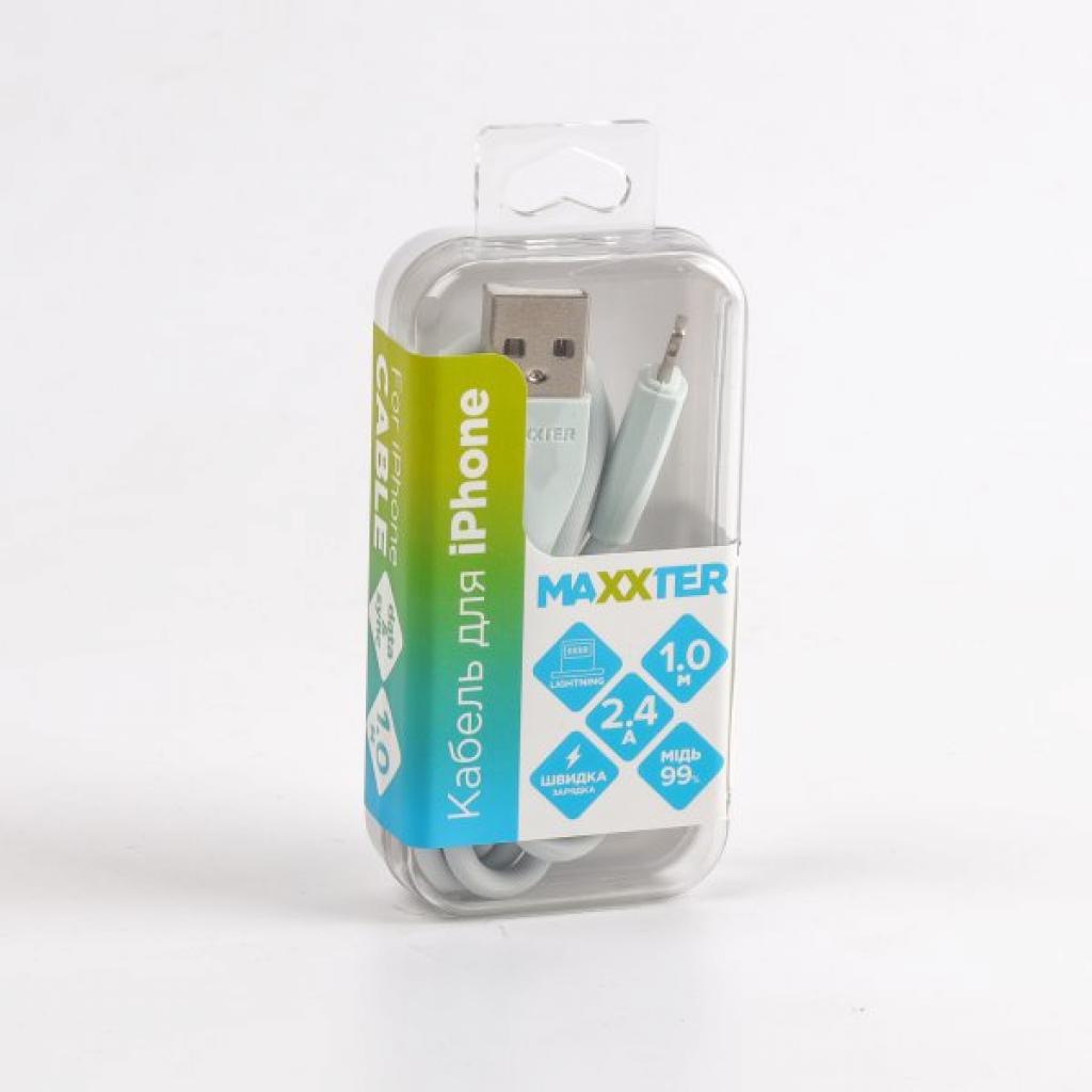 Дата кабель USB 2.0 AM to Lightning 1.0m Maxxter (UB-L-USB-01MG) - 3