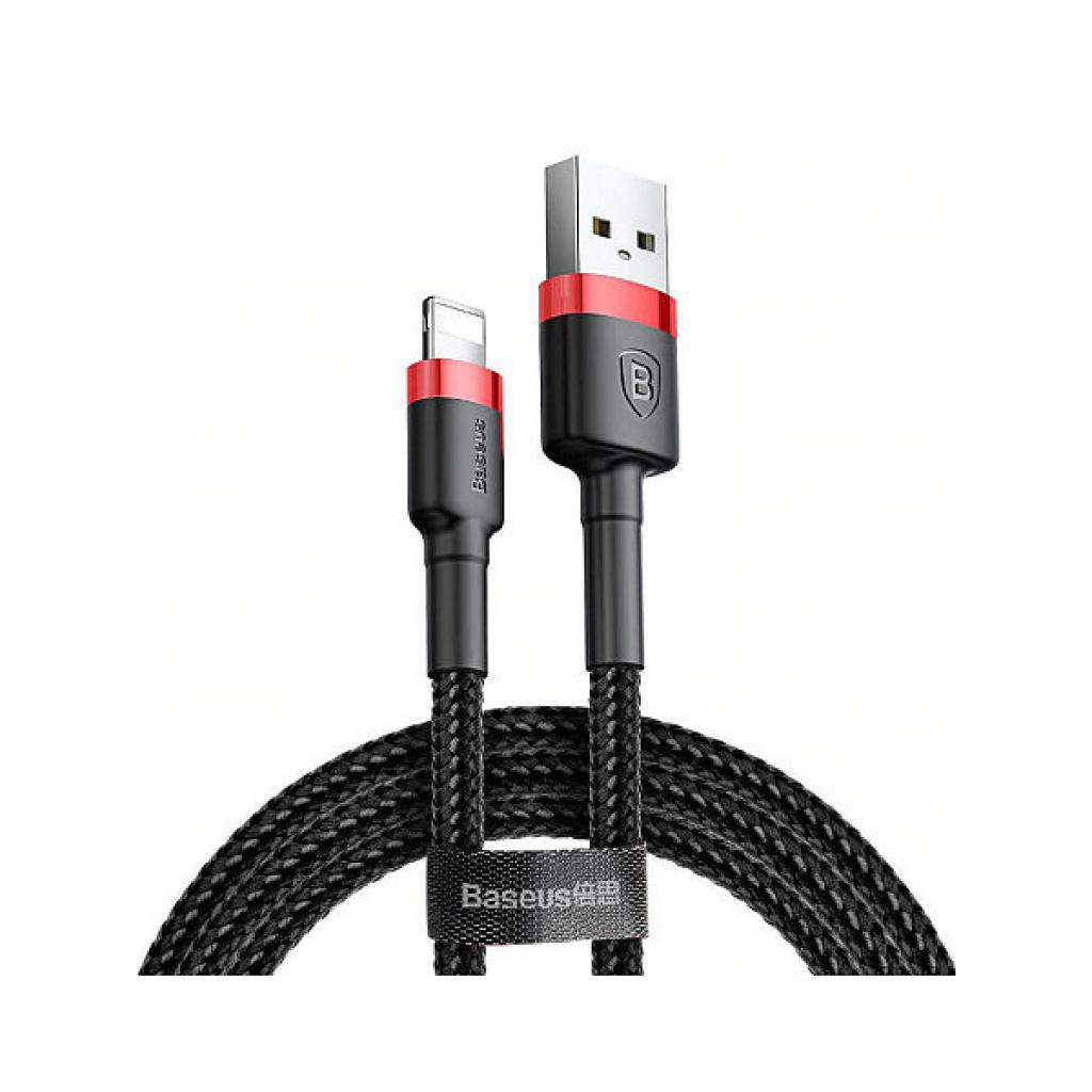 Дата кабель USB 2.0 AM to Lightning 0.5m Cafule 2.4A red+black Baseus (CALKLF-A19) - 1 Дата кабель USB 2.0 AM to Lightning 0.5m Cafule 2.4A red+black Baseus (CALKLF-A19) - 1