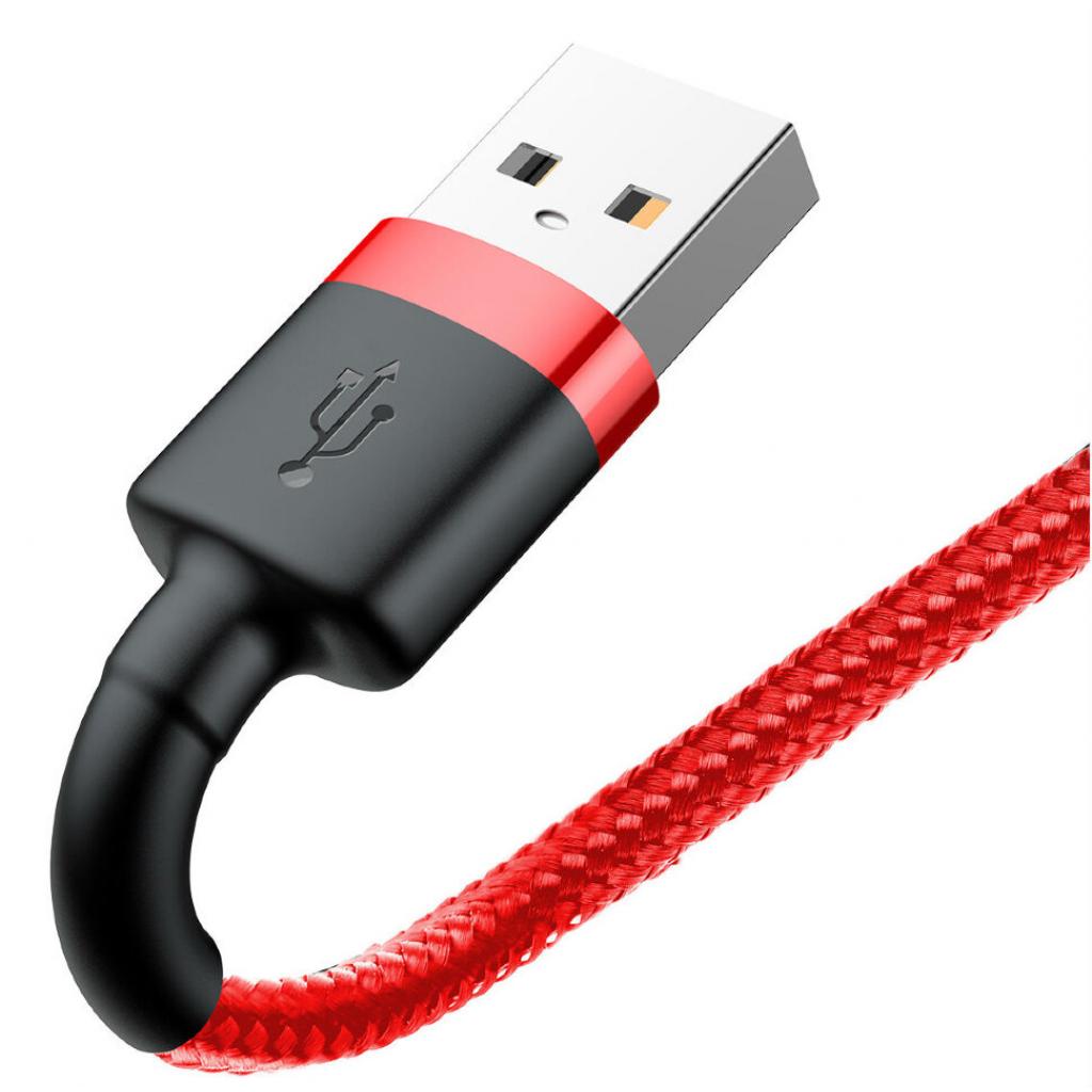 Дата кабель USB 2.0 AM to Lightning 1.0m Cafule 2.4A red+red Baseus (CALKLF-B09) - 1