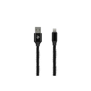 Дата кабель USB 2.0 AM to Lightning 1.0m Fur black 2E (2E-CCLAC-BLACK)