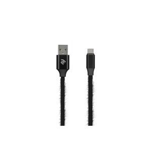 Дата кабель USB 2.0 AM to Micro 5P 1.0m Fur black 2E (2E-CCMTAC-BLACK)