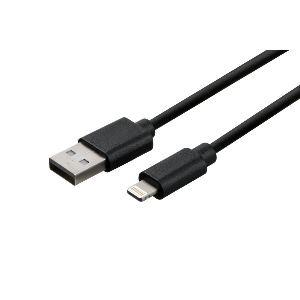 Дата кабель USB 2.0 AM to Lightning 1.0m MFI black 2E (2E-CC-M-L-200) - 1