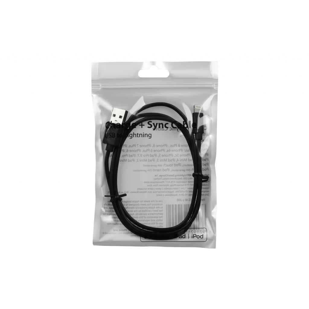 Дата кабель USB 2.0 AM to Lightning 1.0m MFI black 2E (2E-CC-M-L-200) - 2