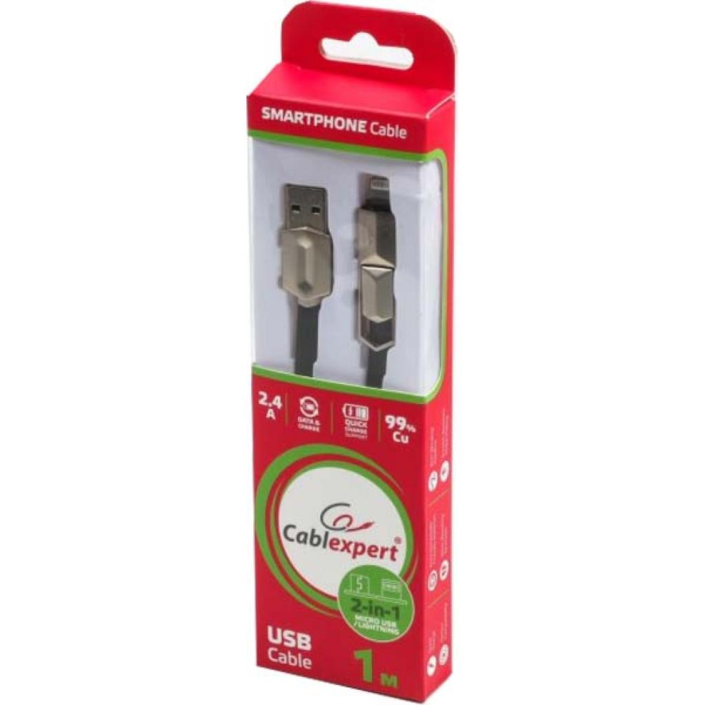 Дата кабель USB 2.0 AM to Micro 5P 1.0m Cablexpert (CCPB-ML-USB-05BK) - 4