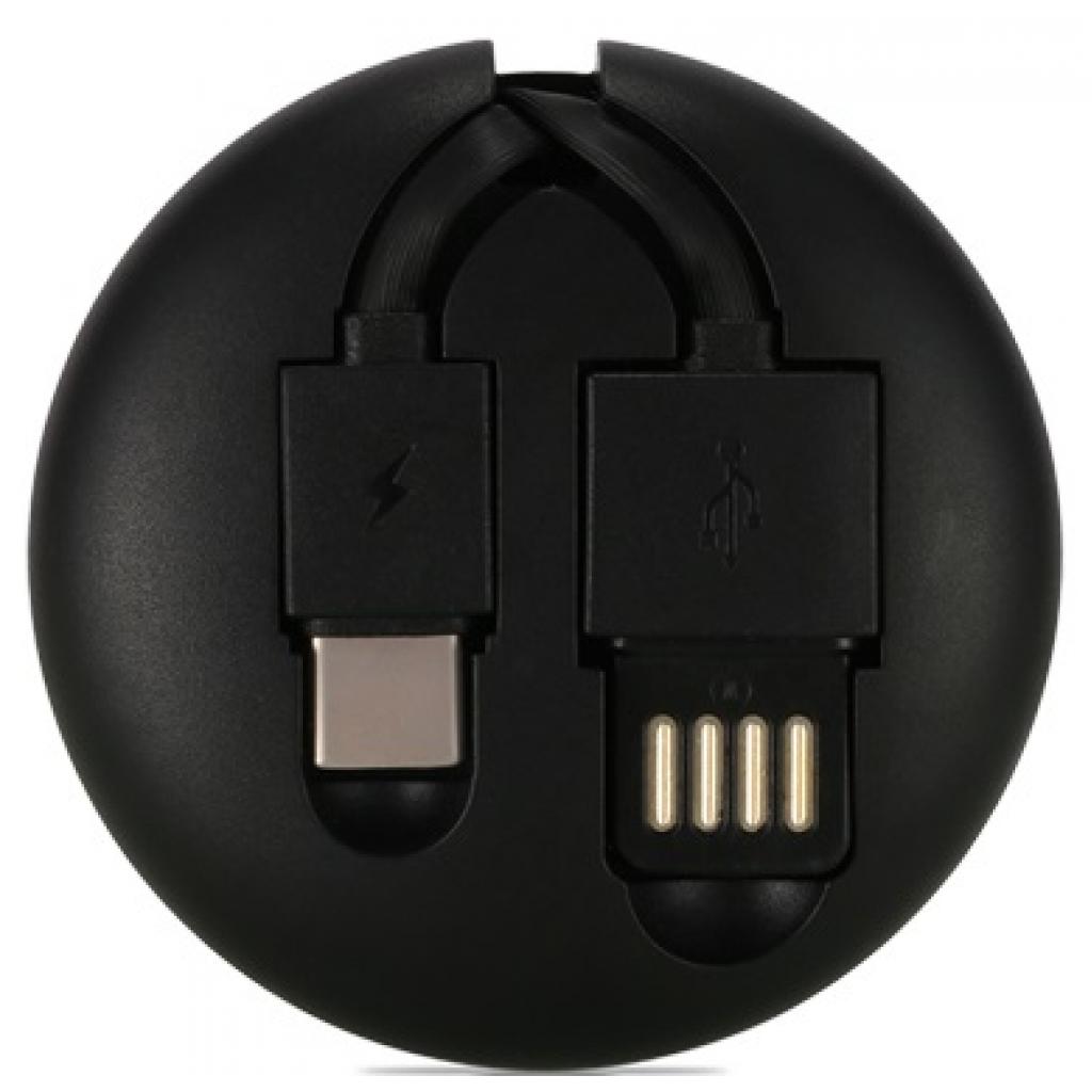 Дата кабель USB 2.0 AM to Type-C 1.0m Roller type Retractable black Remax (RC-099A-BLACK)