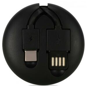 Дата кабель USB 2.0 AM to Type-C 1.0m Roller type Retractable black Remax (RC-099A-BLACK)