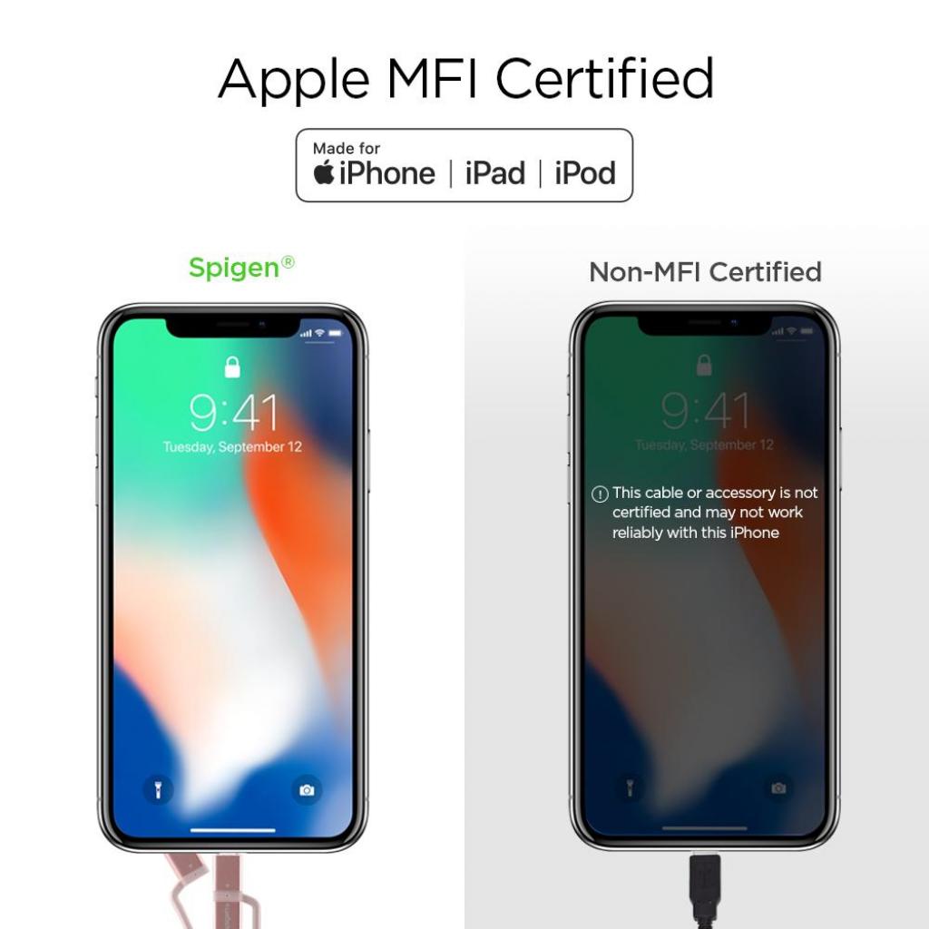 Дата кабель USB 2.0 AM to Lightning + Micro 5P + Type-C Essential gold Spigen (000CB23018) - 4