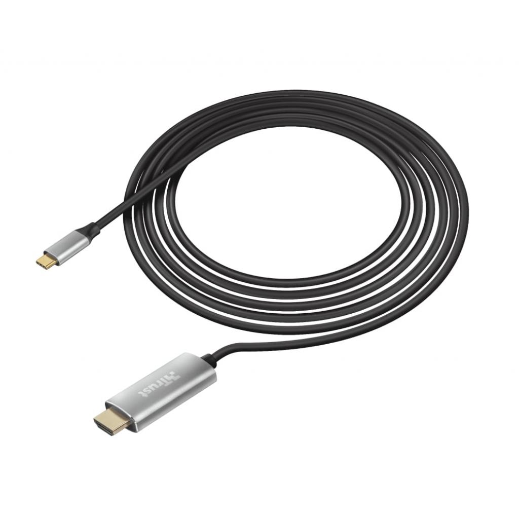 Кабель мультимедийный USB-C to HDMI 1.8м BLACK Trust (23332) - 1