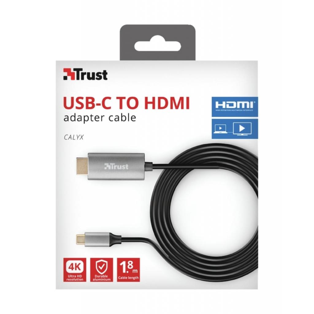 Кабель мультимедийный USB-C to HDMI 1.8м BLACK Trust (23332) - 9