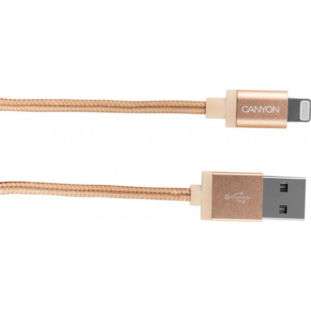 Дата кабель USB 2.0 AM to Lightning 1.0m MFI Golden Canyon (CNS-MFIC3GO) - 1