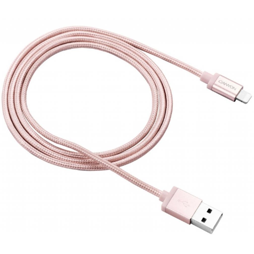 Дата кабель USB 2.0 AM to Lightning 1.0m MFI Rose-golden Canyon (CNS-MFIC3RG)