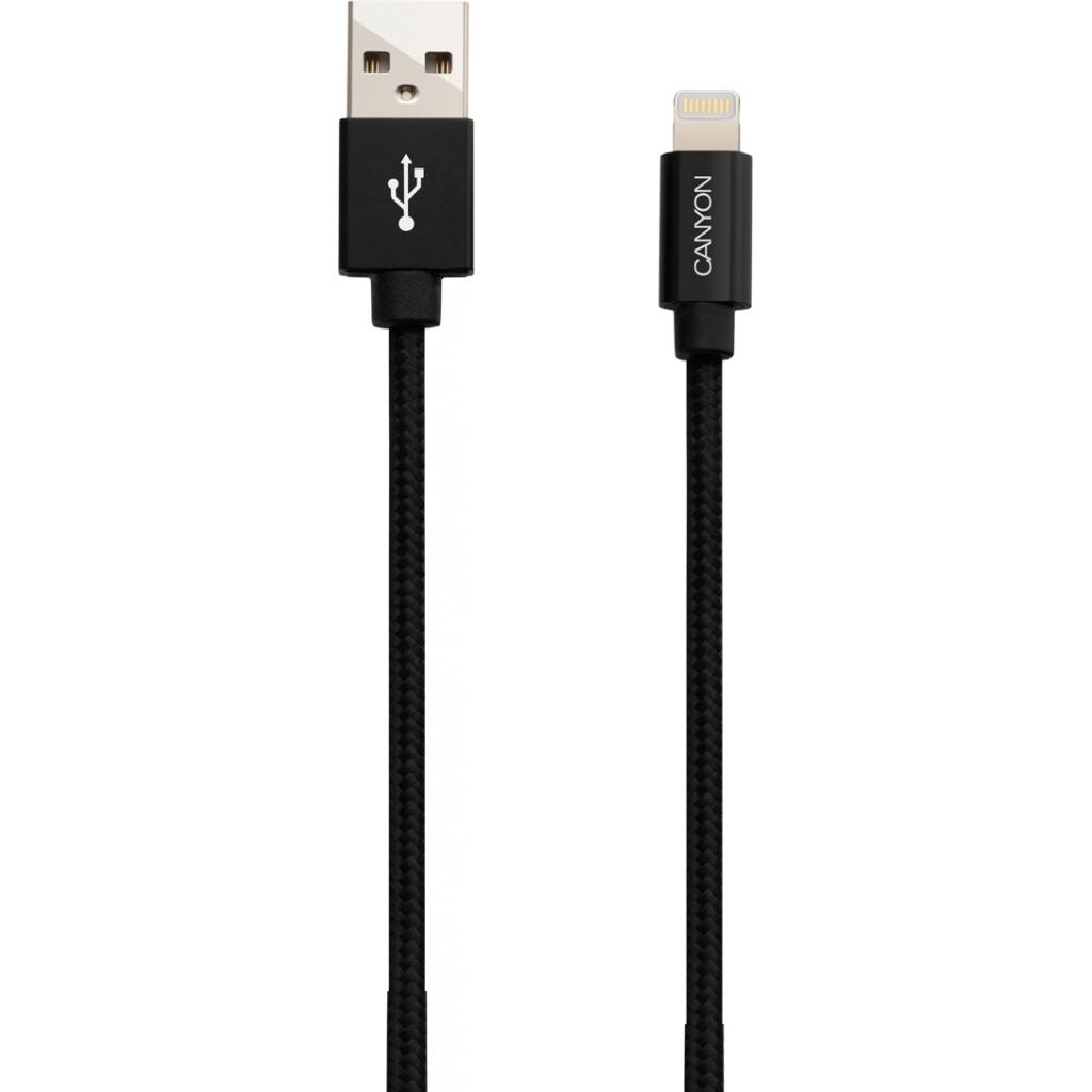 Дата кабель USB 2.0 AM to Lightning 1.0m MFI Black Canyon (CNS-MFIC3B) - 1