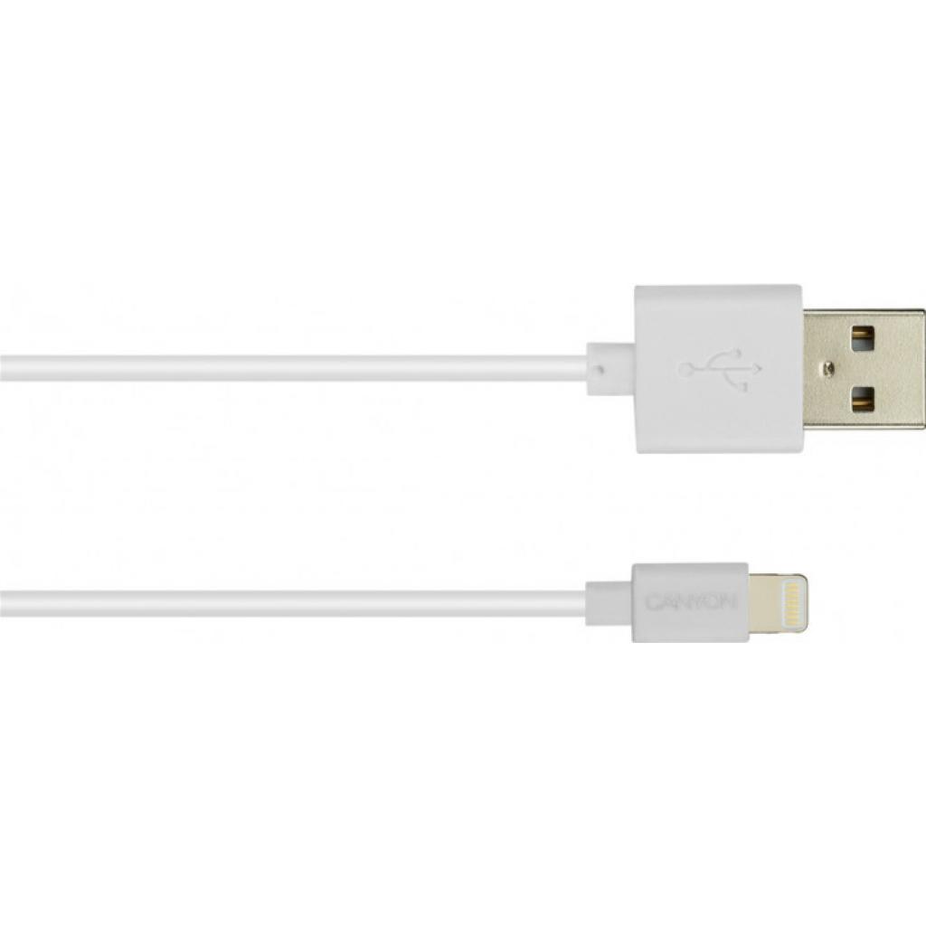 Дата кабель USB 2.0 AM to Lightning 1.0m MFI Canyon (CNS-MFICAB01W) - 1 Дата кабель USB 2.0 AM to Lightning 1.0m MFI Canyon (CNS-MFICAB01W) - 1