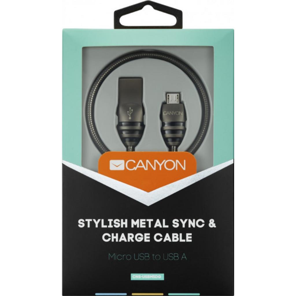Дата кабель USB 2.0 AM to Micro 5P 1.0m Canyon (CNS-USBM5DG) - 2 Дата кабель USB 2.0 AM to Micro 5P 1.0m Canyon (CNS-USBM5DG) - 2