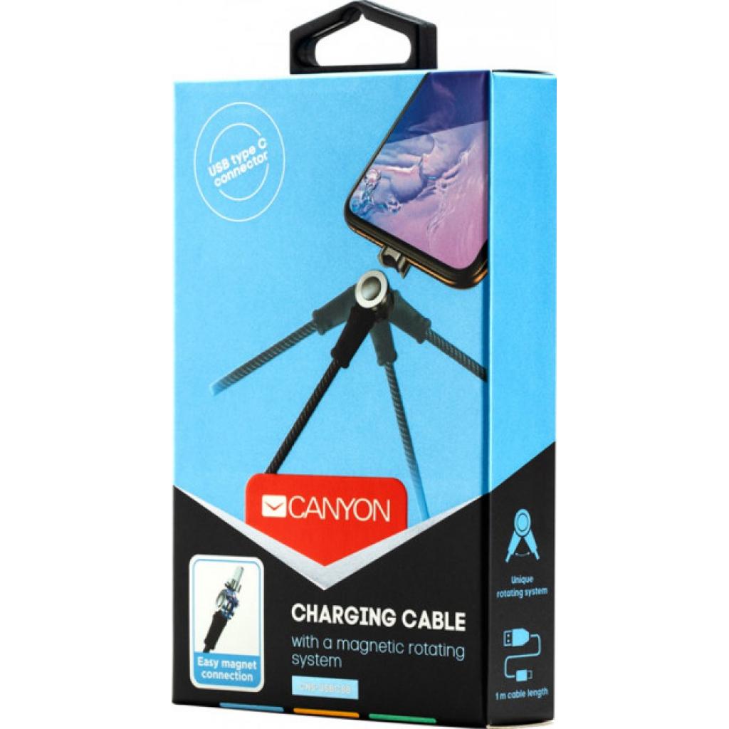 Дата кабель USB 2.0 AM to Type-C 1.0m Rotating magnetic Black Canyon (CNS-USBC8B) - 4 Дата кабель USB 2.0 AM to Type-C 1.0m Rotating magnetic Black Canyon (CNS-USBC8B) - 4