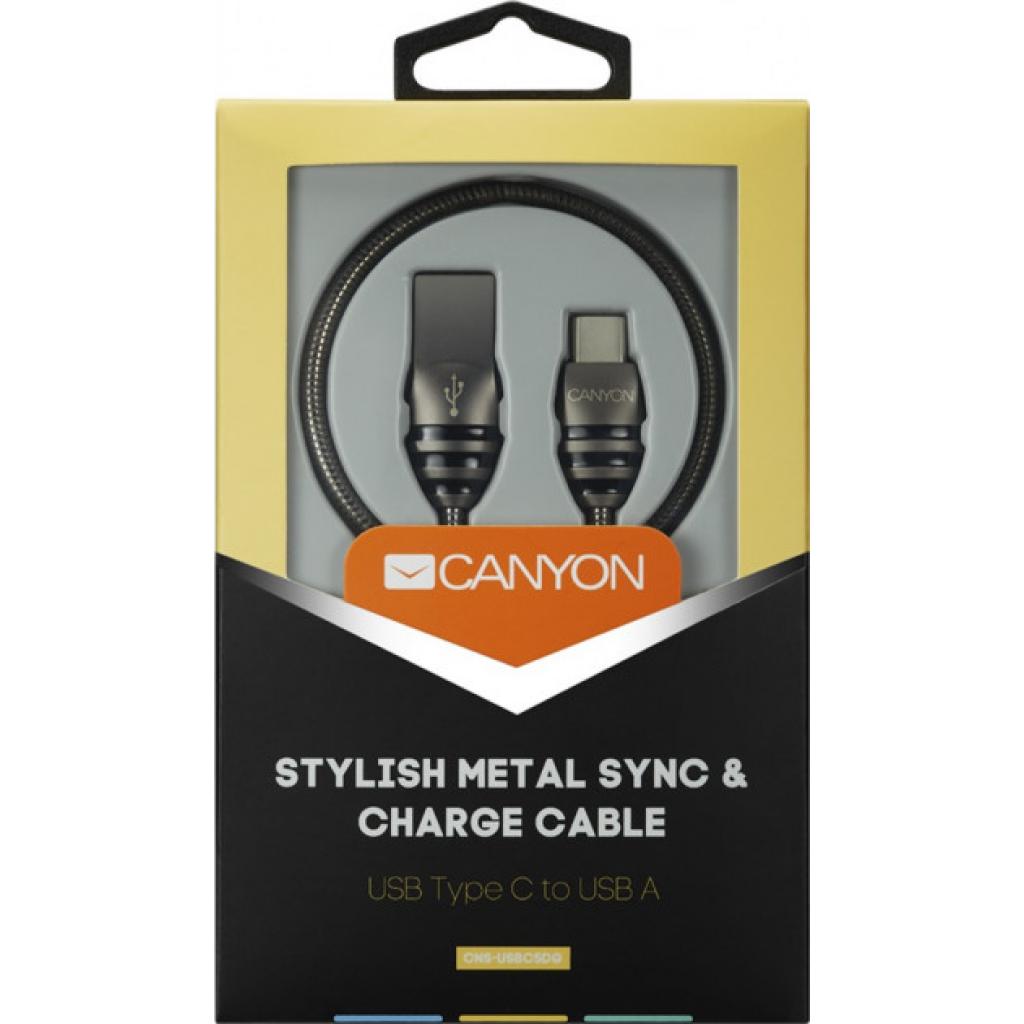 Дата кабель USB 2.0 AM to Type-C 1.0m Canyon (CNS-USBC5DG) - 1 Дата кабель USB 2.0 AM to Type-C 1.0m Canyon (CNS-USBC5DG) - 1