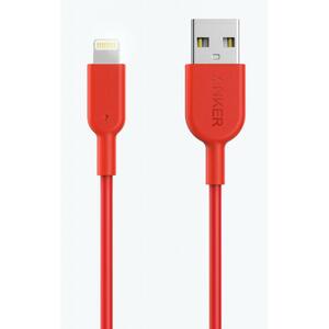 Дата кабель USB 2.0 AM to Lightning 0.9m Powerline II Red Anker (A8432H91)